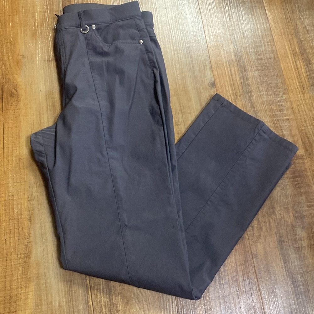 Simon chang dark gray straight leg microtwill trouser Pants size 14